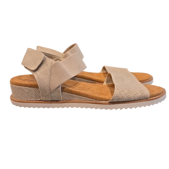 SKECHERS DESERT KISS STRAP WEDGE HOOK & LOOP CLOSURE SANDALS. SIZE 11. - Picture 2 of 11
